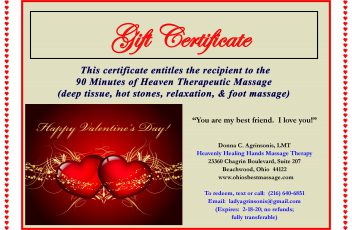 valentine gift certificate