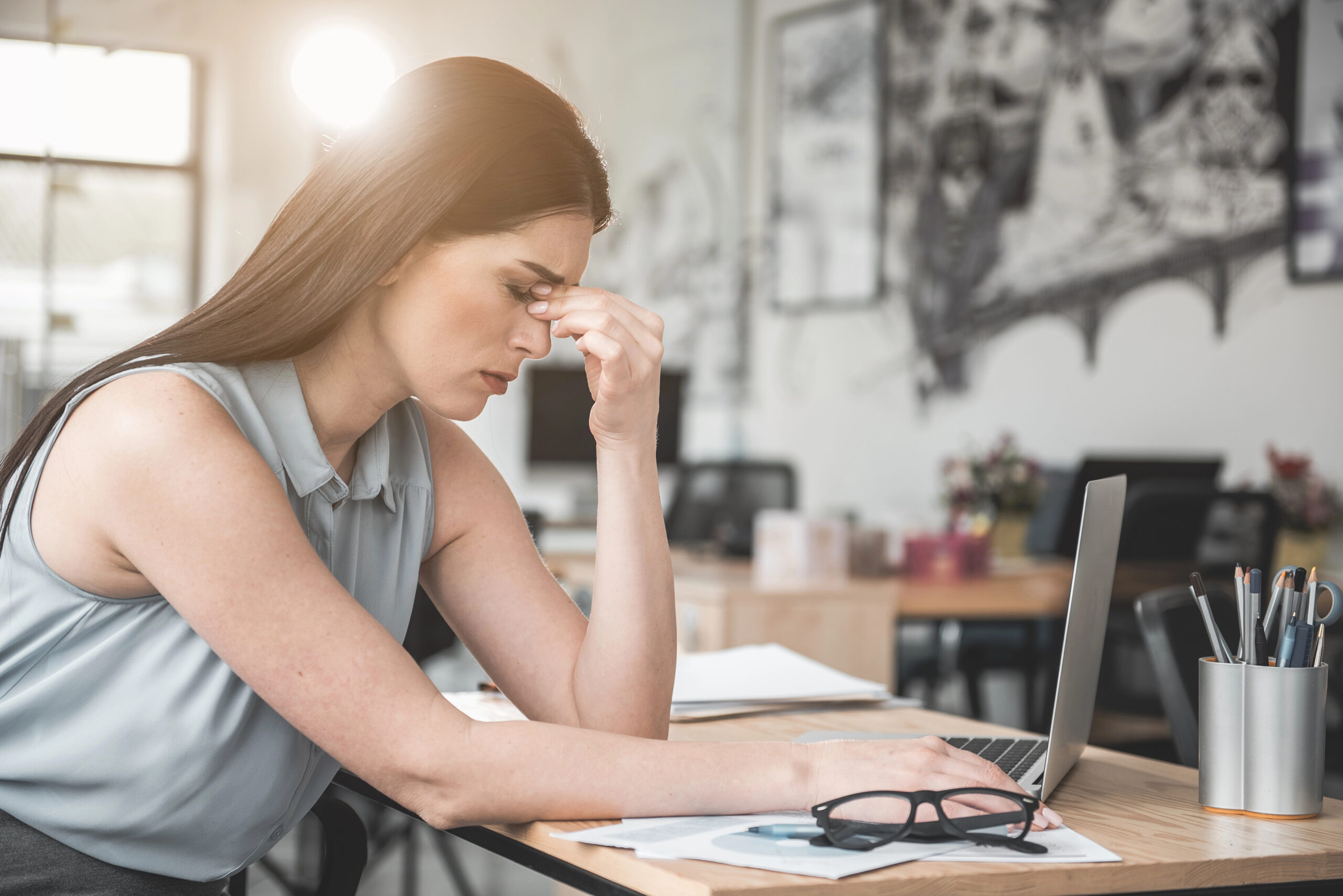 Stressed lady